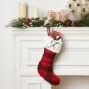 20" Plaid Monogram Christmas Holiday Stocking With Faux Fur Cuff Red/Green/White - Wondershop™ -Christmas Supplies Store GUEST 006c9fc4 976c 494d 8f66 7a3c776e518b