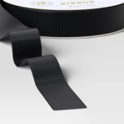 18' Christmas Fabric Ribbon Black Grosgrain - Wondershop™ -Christmas Supplies Store GUEST 024aa0c5 05a1 4d3a b8f1 363209821070