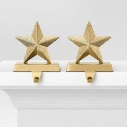 2pk Christmas Lit Metal Perforated Star Stocking Holder Gold - Wondershop™ -Christmas Supplies Store GUEST 02bd3cbd 4c24 49ba 83fe 700b81c4a3f0