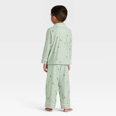 Toddler Gingerbread Striped Long Sleeve Shirt And Pants Holiday Matching Family Pajama Set - Wondershop™ Cream 3 Toddler Gingerbread Striped Long Sleeve Shirt And Pants Holiday Matching Family Pajama Set - Wondershop™ Cream
