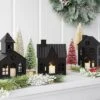 3pc Lit Metal House Decorative Christmas Figurine Set - Wondershop™ Black: Tabletop Indoor Decor, Battery-Powered -Christmas Supplies Store GUEST 0a6099ac d230 4f5d 804a 1d06978f18be