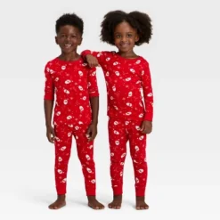 Toddler Santa Print Ribbed Long Sleeve Shirt And Pants Holiday Matching Family Pajama Set - Wondershop™ Red -Christmas Supplies Store GUEST 0c6aef60 4ce4 4cea 922d da90c6749793