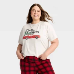 Women's "Tis The Season" Short Sleeve Holiday Matching Family Pajama Shirt - Wondershop™ Cream -Christmas Supplies Store GUEST 11c4a263 a039 40bd b213 08169d1273e4