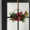13" Metal Horn With Greenery And Plaid Bow Artificial Christmas Wreath Green/Red - Wondershop™ -Christmas Supplies Store GUEST 11e50f4c 40f5 495e b43a 815d499adea4