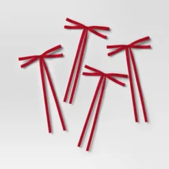 4ct Faux Velvet Fabric Christmas Decorative Bow - Wondershop™ -Christmas Supplies Store GUEST 120bbc88 c943 4817 bb89 1ee597fa20fe