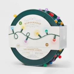 150ct LED Faceted Sphere Christmas String Lights Spool With Green Wire - Wondershop™ -Christmas Supplies Store GUEST 127e0a7f 5268 4fcd 9aeb 45676b319673