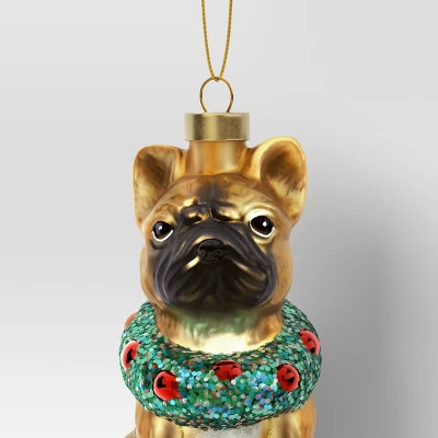 4" Christmas Glass Bulldog Ornament - Wondershop™ 4 4" Christmas Glass Bulldog Ornament - Wondershop™ - Image 2