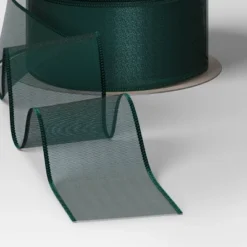 30' Christmas Fabric Ribbon Green Sheer - Wondershop™ -Christmas Supplies Store GUEST 1e2ae206 4565 49c1 8f7d 7b70809cfe68
