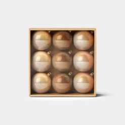 9ct 100mm Christmas Ornament Set Gold/Copper/Bronze - Wondershop™ -Christmas Supplies Store GUEST 1ee447e2 7c28 4159 928f 6b9458b5d0fb