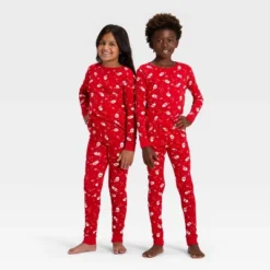 Kids' Ribbed Long Sleeve Shirt And Pants Holiday Matching Family Pajama Set - Wondershop™ Red -Christmas Supplies Store GUEST 1f2be3d1 d453 4a95 ad17 1972f0e13a58