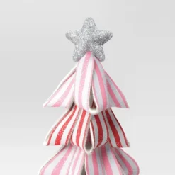 17" Glittered Striped Ribbon Christmas Tree Sculpture - Wondershop™ Pink/Red/White -Christmas Supplies Store GUEST 1f83c5f5 67ad 4d5a b225 0c2bd28750c2