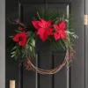 24" Poinsettia Flower And Vine Artificial Christmas Wreath Red - Wondershop™ -Christmas Supplies Store GUEST 2334786f 6bb9 409e 89c1 4c5639830abb