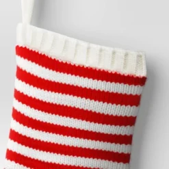 20" Christmas Stripe Knit Stocking Red/White - Wondershop™ -Christmas Supplies Store GUEST 237f80f4 dfd4 4e16 9f0b 9677303c9a5e