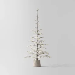 Pre-lit Flocked Balsam Fir Artificial Christmas Tree With Basket Base Warm White LED Lights - Wondershop™ -Christmas Supplies Store GUEST 2963f8cd 0a3e 4345 bd53 f03dbaf6ef27