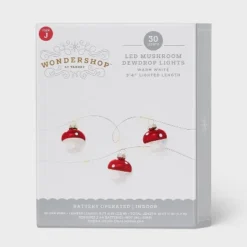30ct LED Dewdrop With Red Mushrooms Christmas Indoor Novelty String Lights Warm White With Silver Wire - Wondershop™: Fairy Lights -Christmas Supplies Store GUEST 29b7d827 6c97 4c3f a5ff f33b1b3adbdc