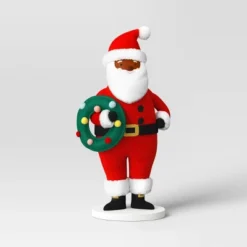 22" Fabric Santa Sculpture Holding Wreath - Wondershop™ Red/White -Christmas Supplies Store GUEST 37597653 35cb 4d75 aed0 b085fa7c2499