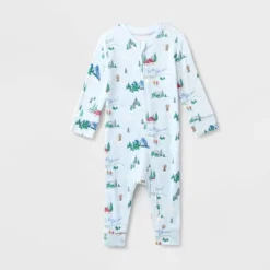 Baby "Tis The Ski-son!" Cozy Knit Holiday Matching Family Pajama Union Suit - Wondershop™ Blue -Christmas Supplies Store GUEST 3b463e27 e71e 45fd b282 d93764d17369