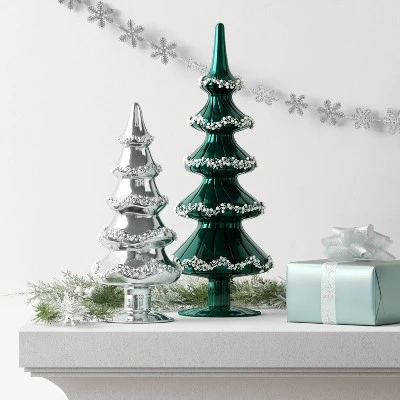 9.13' Christmas Glass Tree Silver - Wondershop™ 3 9.13' Christmas Glass Tree Silver - Wondershop™