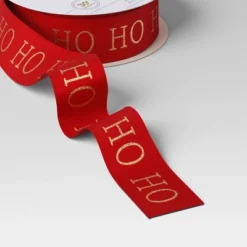 30' Christmas Fabric Ribbon Red Glitter Ho Ho Ho On Satin - Wondershop™ -Christmas Supplies Store GUEST 3ec2e324 8d88 41f1 a1b6 27d2f5955292
