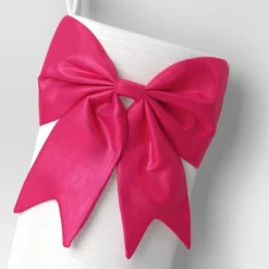 21" White Stocking With 3D Bow Decor - Wondershop™ -Christmas Supplies Store GUEST 4198e0a7 267c 4aeb a254 20f081107c2d