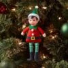 Fabric Elf Child With Braids And Green Hat Christmas Tree Ornament - Wondershop™: Indoor Holiday Decor, Polyester, 9" Height -Christmas Supplies Store GUEST 41d572ed 056a 4671 ba2b 4b9f16f043ad