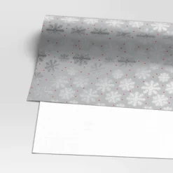 30” 20 Sq Ft Christmas Roll Wrap Silver Snowflake On Grey - Wondershop™ -Christmas Supplies Store GUEST 46570e85 4203 4d80 88b7 2c7ce931831a