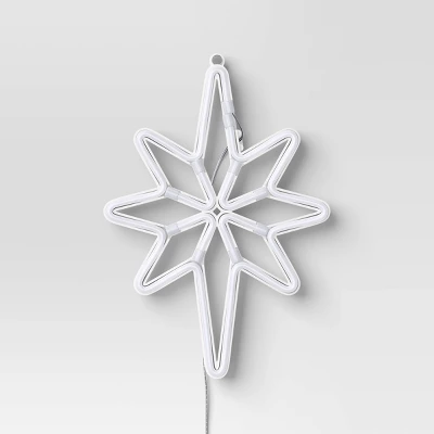 LED Battery Operated Neon Star Hangable Sign Warm White - Wondershop™ 4 LED Battery Operated Neon Star Hangable Sign Warm White - Wondershop™ - Image 2