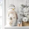 Fabric Snowman Figurine With Stocking - Wondershop™ White -Christmas Supplies Store GUEST 483fb564 a4ca 4c82 ba44 8fd20b41bef2
