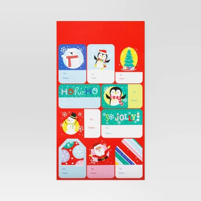 50ct Christmas Gift Tags Peel And Stick Red - Wondershop™ 4 50ct Christmas Gift Tags Peel And Stick Red - Wondershop™ - Image 2