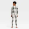 Kids' Plaid Ribbed Long Sleeve Shirt And Pants Holiday Matching Family Pajama Set - Wondershop™ Cream -Christmas Supplies Store GUEST 4cba9cb6 415c 4122 849c 9e5bf3dc047f