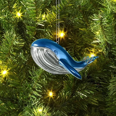 Christmas Blue Whale Ornament - Wondershop™ 3 Christmas Blue Whale Ornament - Wondershop™