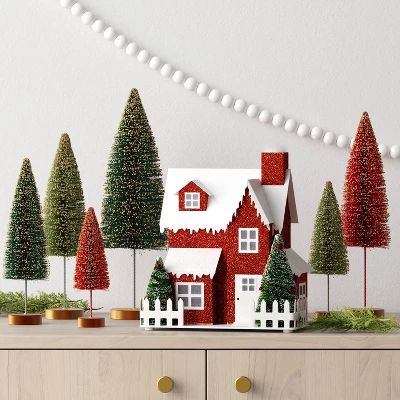 6ct Sisal Bottle Brush Tree Christmas Figurine Set - Wondershop™ 3 6ct Sisal Bottle Brush Tree Christmas Figurine Set - Wondershop™