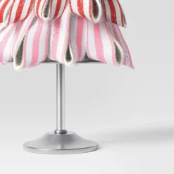 17" Glittered Striped Ribbon Christmas Tree Sculpture - Wondershop™ Pink/Red/White -Christmas Supplies Store GUEST 515744ed 5124 49a1 a82a 10bcd21858f4