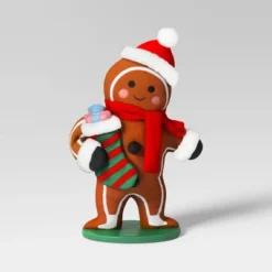 18" Fabric Gingerbread Man Holding Stocking Decorative Sculpture - Wondershop™ Brown -Christmas Supplies Store GUEST 51f2a2ed e264 4894 a8fa 31aae4120bb1