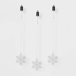 3pk Battery Operated LED Hanging Metal Snowflake Christmas Lights - Wondershop™: Indoor/Outdoor Use With Timer -Christmas Supplies Store GUEST 5b52d8b2 04a3 42b1 b48e 745b135e8b89