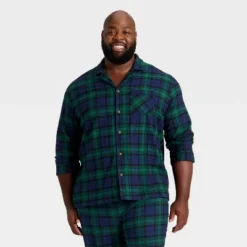 Men's Plaid Flannel Long Sleeve Shirt And Pants Holiday Matching Family Pajama Set - Wondershop™ Navy Blue -Christmas Supplies Store GUEST 5db88132 67f2 46b5 a0d9 ed40fcb26eb0