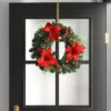 22" Mixed Greenery And Poinsettia Flowers Decorated Artificial Christmas Wreath Green - Wondershop™ -Christmas Supplies Store GUEST 5ebbe8d4 60bd 459c 8278 418690d8cc4b