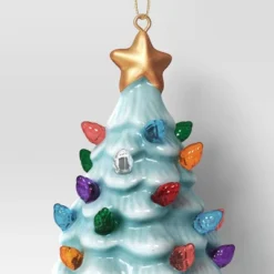 4" Christmas Lit Ceramic Retro Christmas Tree Ornament Blue - Wondershop™ -Christmas Supplies Store GUEST 5ffdc2e7 86ce 419e b8b8 2ca08c337466
