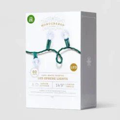 60ct LED Faceted Sphere Christmas String Lights With Green Wire - Wondershop™ -Christmas Supplies Store GUEST 6071f337 6a42 4de4 b03e 8c1e76a736ac