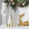 12" Marbled Ceramic Cone Christmas Tree Figurine With Gold Accent - Wondershop™ Black/White -Christmas Supplies Store GUEST 64ad54d5 1ba8 49de ac58 03fbfd500a00