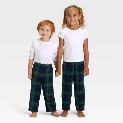 Toddler Plaid Microfleece Holiday Matching Family Pajama Pants - Wondershop™ Navy Blue 6 Toddler Plaid Microfleece Holiday Matching Family Pajama Pants - Wondershop™ Navy Blue - Image 4