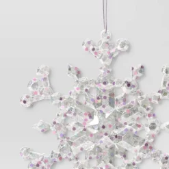 5" Christmas Iridescent Plastic Snowflake Ornament - Wondershop™ -Christmas Supplies Store GUEST 6664b39d 3c14 419d a762 b62582cc33b3