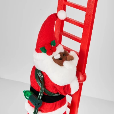 Large Climbing Santa Decorative Christmas Figurine Red - Wondershop™ 3 Large Climbing Santa Decorative Christmas Figurine Red - Wondershop™ - Image 2