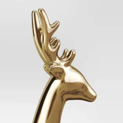 14.75" Plated Ceramic Standing Reindeer Animal Sculpture - Wondershop™ Gold -Christmas Supplies Store GUEST 68502e7c 176e 4056 9e0a 8e61cdae72e2