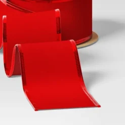 75' Christmas Velvet Ribbon Red With Metallic Edge - Wondershop™ -Christmas Supplies Store GUEST 69cd13a8 b1cb 4029 83ca e8771b24b3fb