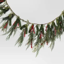 6' Pre-lit Mixed Greenery And Red Berries Artificial Christmas Garland Green With Warm White Lights - Wondershop™ 5 6' Pre-lit Mixed Greenery And Red Berries Artificial Christmas Garland Green With Warm White Lights - Wondershop™ -Christmas Supplies Store GUEST 6c509200 a45c 46cb b858 5fd935cd0412