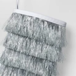 20" Christmas Tinsel Stocking Silver - Wondershop™ -Christmas Supplies Store GUEST 6cca8486 1545 4254 8052 201614d7af5f