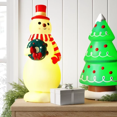 Christmas Lit Blow Mold Snowman Decor - Wondershop™ 3 Christmas Lit Blow Mold Snowman Decor - Wondershop™