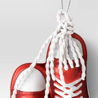 5.31" Christmas Glass Red Sneakers Ornament - Wondershop™ 4 5.31" Christmas Glass Red Sneakers Ornament - Wondershop™ - Image 2