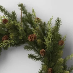 20" Mixed Greenery With Pinecones And Vine Artificial Christmas Wreath Green - Wondershop™ -Christmas Supplies Store GUEST 731ce050 e027 4077 befe 932dd5a3cde4